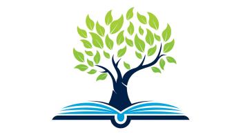 illustration of tree growing out of book