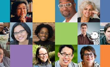collage of portraits of well-known children's authors