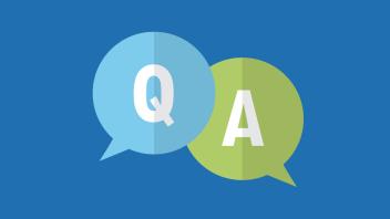 Q and A letters in speech bubbles